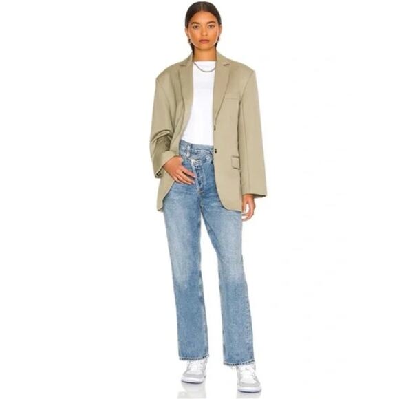 Agolde Jeans Womens 26 Criss Cross Straight Eternal Distressed Blue Denim Casual - Picture 1 of 16